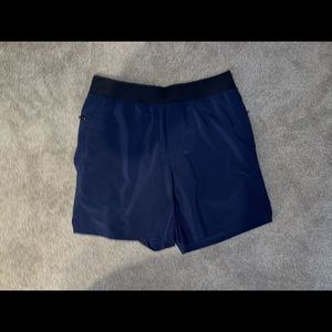 Fabletics Blue Fundamental Shorts (Lined)